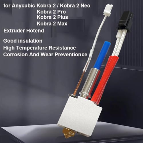 HzdaDeve Hotend Hot End Print Head Extruder Kit Heater Block and 1PK Stainless Steel Hardened Nozzles for Anycubic Kobra 2/Kobra 2 Neo/Kobra 2 Pro/Kobra 2 Plus/Kobra 2 Max Replacement - style: 1PK 0.4MM