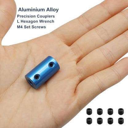 6pcs 5mm to 5mm Bore Rigid Shaft Coupler, Blue - size: 5mm to 5mm