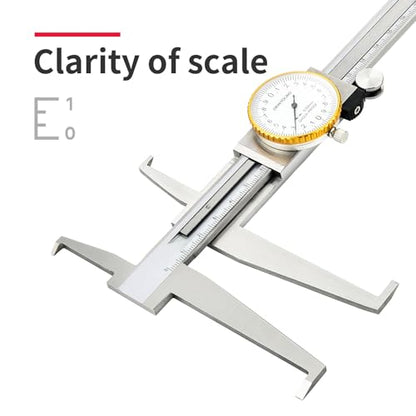 Inside Trench Vernier Caliper，Carbonteel Inner Micrometer Gauge Ruler Measuring Tool，dial Caliper DRINYOUNG (9-200mm (Double Hook dial Caliper) - size: 0.35-8" (Double Hook Dial Caliper)