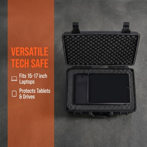 MEIJIA Waterproof Hard Camera Case,Hard Laptop Case,Hard Case with Customizable Fit Foam Included,Fit for Laptops,camera,lens(Black, 19.78"X13.93"X4.68") - size: 19.78" x 13.93" x 4.68"