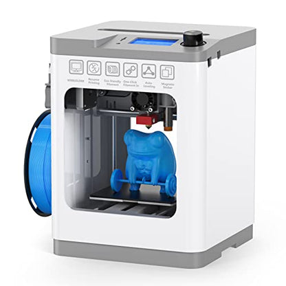 Entina Mini 3D Printers Tina2 Basic, Fully Assembled and Auto Leveling 3D Printer for Beginners and Kids, Easy Setup, Safe Design, High Precision Printing FDM Mini 3D Printer for Home & School - color: Grey