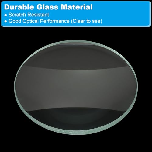 PATIKIL Convex Lens, 150mm Focal Length 50mm (1.97") Diameter Round Glass Magnifying Telescope Lens Trial Set Ground Edge for Lab Physics Class Optics, 4 Pcs - size: 150mm FL, 50mm Dia.