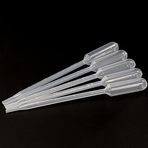 ULAB 100 Pcs Sterile Transfer Pipettes, Individual Peel-Pack, Vol. 3ml, 0.25ml Graduation Interval, 140mm Long, Low-Density Polyethylene Material, UTP1015 - style: Vol.3ml, 100pcs, Individual Peel-Pack