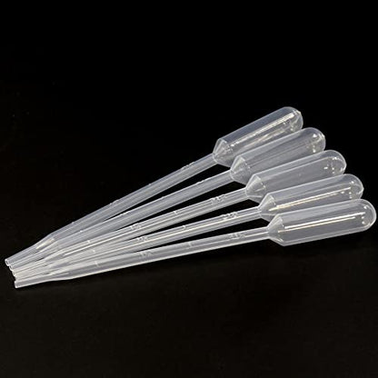 ULAB 100 Pcs Sterile Transfer Pipettes, Individual Peel-Pack, Vol. 3ml, 0.25ml Graduation Interval, 140mm Long, Low-Density Polyethylene Material, UTP1015 - style: Vol.3ml, 100pcs, Individual Peel-Pack