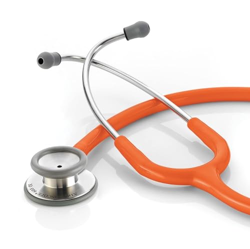 ADC Adscope 603 Diagnostic Clinician Stethoscope, AFD Tunable Technology - color: Orange