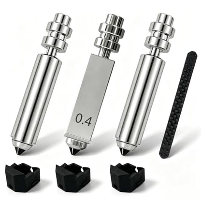 3PK 0.4mm Kobra X Nozzle Hardened Steel Nozzles for Anycubic Kobra 4 Parts - size: 0.4mm
