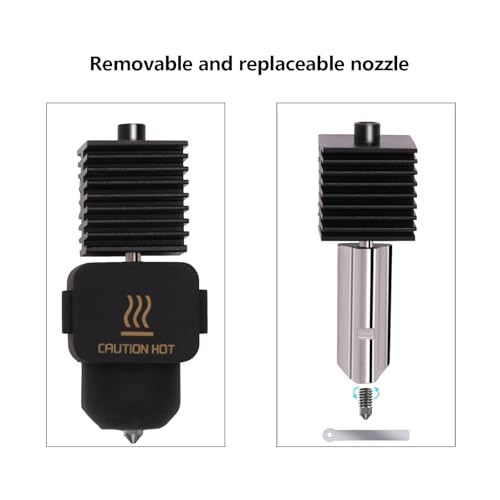 2PCS A1 Mini, A2L Upgrade Hotend Kit, 3D Printer Print Head Hot End Heating Block Kit with 0.2mm Hardened Steel Nozzle and Silicone Socks for Bambu Lab A1/A1 Mini/A2L - size: 0.2mm, style: 2 Pack