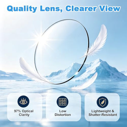 10X Magnifying Glass for Reading, 4.3" Senior Handheld Magnifier