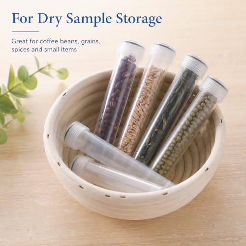 8pcs 10ml Plastic Test Tubes with Screw Caps, Frozen Test Tubes Sample Tube