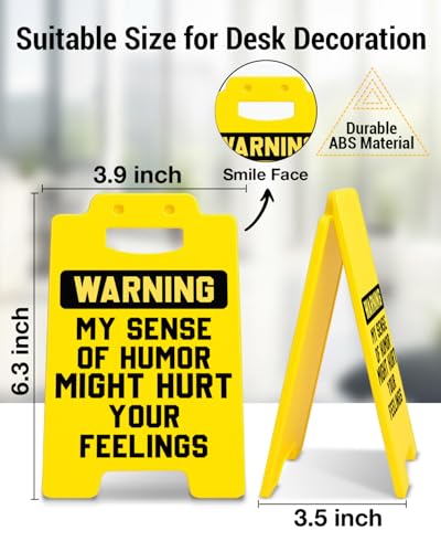 My Sense of Humor Might Hurt Your Feelings Desk Sign Funny Office Decor - color: Color-D