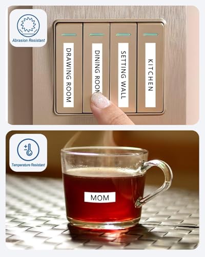 5-Pack TZe 221 Label Refill Compatible for Brother TZ Tape 9mm 0.35 - size: 0.35'' (9mm)