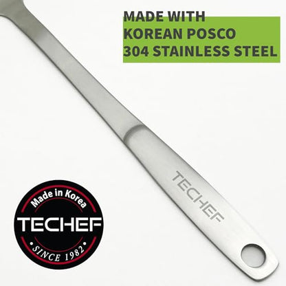 ChefCore Stainless Steel Solid Turner Spatula, Made in Korea (4-Piece Set) - size: 4-Piece Set