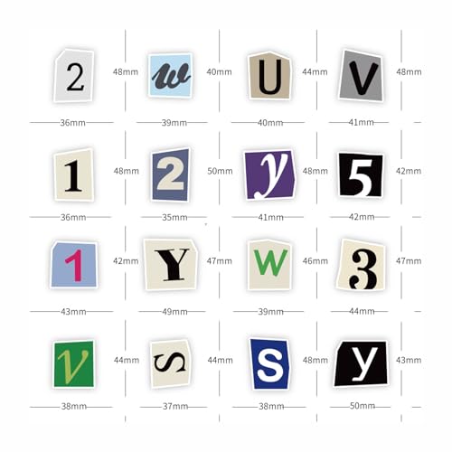 200Pcs Alphabet & Number Stickers – Waterproof Vinyl Decals for Scrapbooks, Notebooks, Classroom Decor, Mailbox, Water Bottles, Laptops & More (A-Z & 0-9) - style: Alphabet & Number Stickers