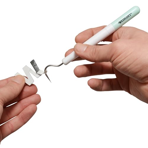 Westcott Weeder Tool, Die Cutting Accessory, Stainless Steel, White/Blue, for Craft, 1-Count (17859) - size: 1-Piece