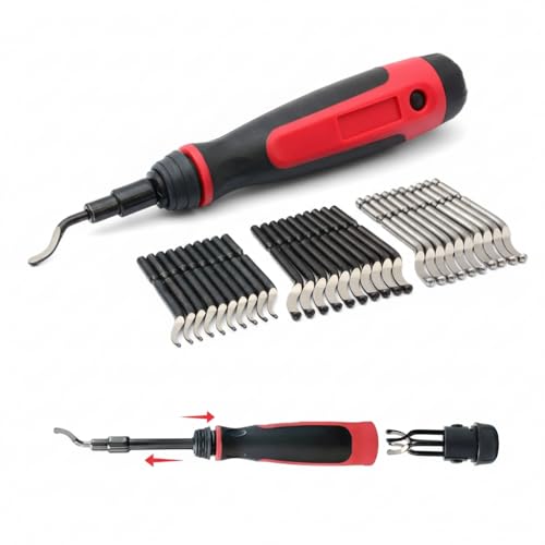 AFA Tooling 4-Inch Extendable Deburring Tool with 31 Mixed HSS Blades - color: 31 Mixed Blades