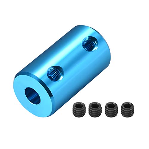 uxcell 4mm to 5mm Bore Rigid Coupling Set Screw L25XD14 Aluminum Alloy,Shaft Coupler Connector for 3D Printers, Motor Accessories,Blue - size: 4mm to 5mm