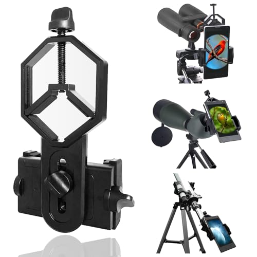 Eyeskey Universal Phone Adapter Mount – Ultra-Lightweight Clip for Binoculars, Telescopes & Microscopes | HD Video & Photo Capture for Hiking, Birding, Stargazing | Fits 99% Smartphones (Tripod-Ready)