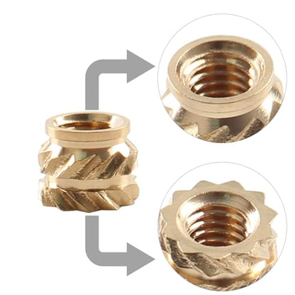 3D Printer Smoothing Soldering Iron Kits: 1Pcs High Temp Soldering Iron - 1Pcs Connector - 6Pcs Brass Soldering Iron Tip M2 M3 M4 M5 M6 M8-120Pcs M3 Hot Melt Insert Nut Bczamd - color: Heat Insert Set