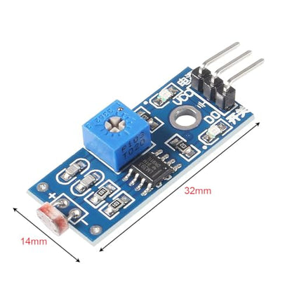 Gebildet 10pcs LDR Photosensitive Sensor Module 3 Pins 5MM Light Dependent Resistor Sensor Module Digital Light Detection LM393 - style: LM393