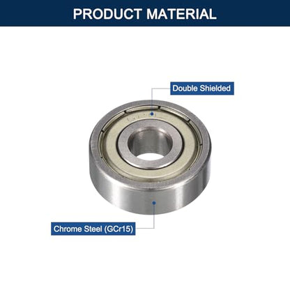 628ZZ Deep Groove Ball Bearings, ID 8mm x OD 24mm x Width 8mm Miniature Bearings, Double Metal Shielded Ball Bearing Chrome Steel Z2 Lever 20pcs - size: 628ZZ 8x24x8mm