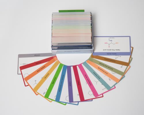 The Must Have Organic Chemistry Flashcards: 300 Color Coded Organic Chemistry Reactions Including Alcohols, Alkenes, Carboxylic Acids, Esters, Amides, Benzenes, Ketones, Amino Acids, and More