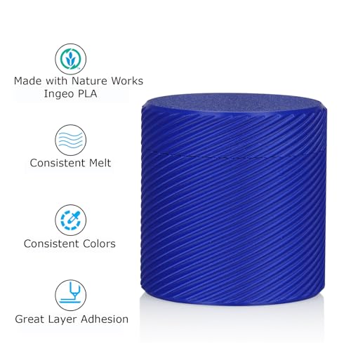 Inland PLA Basics Filament 1.75mm, 1kg Spool – Dimensional Accuracy ±0.02mm, Neatly Wound, Fits Most FDM 3D Printers (Blue & Yellow, 2 Pack) - color: 2kg Blue & Yellow