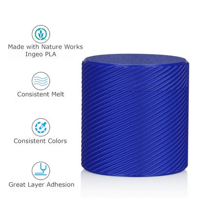 Inland PLA Basics Filament 1.75mm, 1kg Spool – Dimensional Accuracy ±0.02mm, Neatly Wound, Fits Most FDM 3D Printers (Blue & Yellow, 2 Pack) - color: 2kg Blue & Yellow