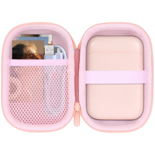 Lebakort Storage Case Compatible with Liene 2x3” Photo Printer Mini Instant Portable Color Mono Photo Printer (Pink Case) - color: Pink Case, size: for Liene 2x3