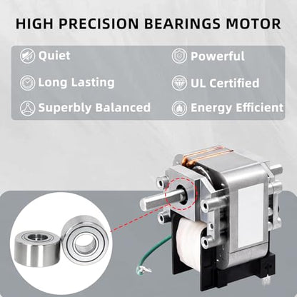 Criditpid HC21ZE122A J238-112-11202 Draft Inducer Motor Kit for Carrier Furnace, HC21ZE122 J238-11202AT Exhaust Venter Motor for Bryant Payne Furnace, Includes Blower Wheel and Mounting Bracket. - size: HC21ZE122A