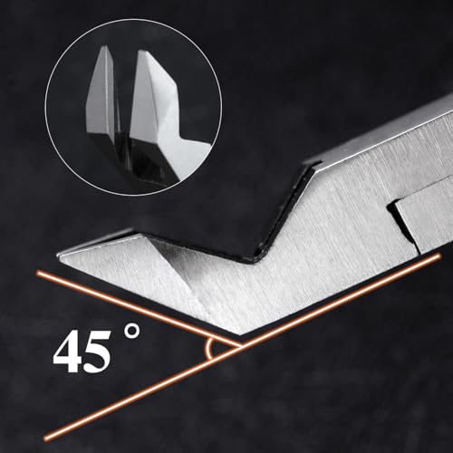 SPEEDWOX Model Nippers Wire Cutter 45° Sprue Cutter Wire Flush Cutters, Electronic Model Sprue Clippers, Ultra Sharp And Precision Side Nippers For Plastic Model Building With Protective Cover - style: 45°Model Nipper