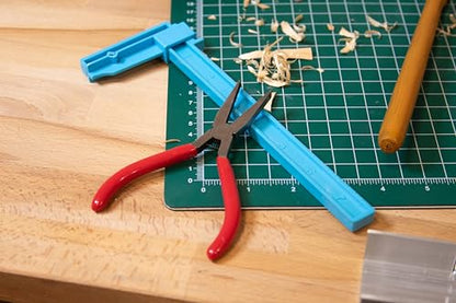 Excel Blades 7-Inch Adjustable Plastic Bar Clamps with Notched Jaws, 4-Pack