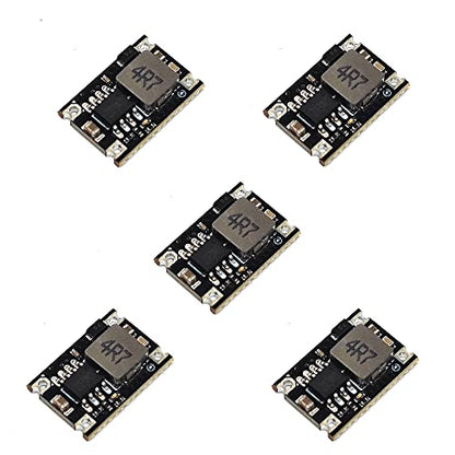 MP1584EN 5pcs Mini 5V Buck Converter Board - 5-30V to 5V, 1.8A Output, Small Size, Black - style: Black 5V