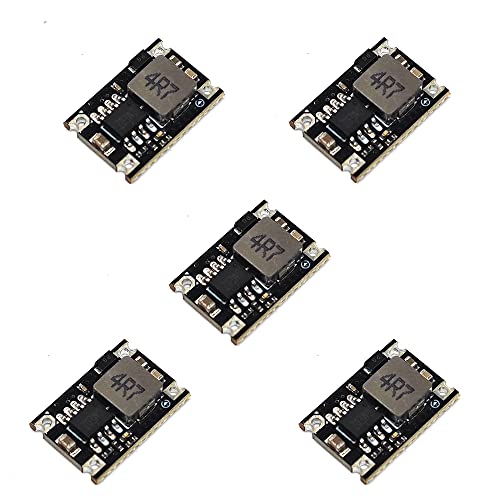 MP1584EN 5pcs Mini 5V Buck Converter Board - 5-30V to 5V, 1.8A Output, Small Size, Black - style: Black 5V
