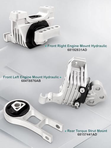 3PCS Engine and Transmission Mounts Set for Cherokee 2014-2021 68192831AF - size: 2014-2021 Cherokee