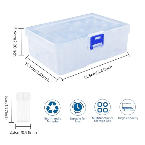Mlife Diamond Art Storage Containers - 1 Pack 24 Jars with Label, Organizers for Jewelry Beads, Small Gem, Storage - size: 24 Jars