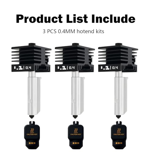 3‑Pack 0.4mm Hotend Kit for Bambu Lab P2S/X2D/H2D/H2S/A1/A1 Mini - style: 3PK 0.4MM
