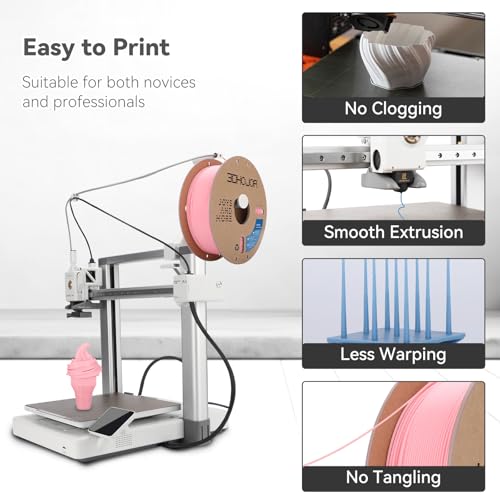 3DHoJor PLA+ 3D Printer Filament Soft Pink,1KG - color: Pla+-1kg Soft Pink