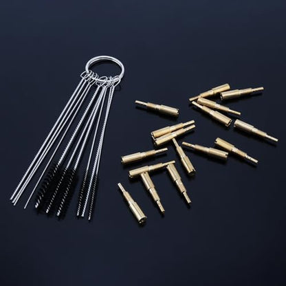 16 pcs Brass Carburetor Slow Jet Kit, Pilot Nozzle Fit for Mikuni HS/RS/TM