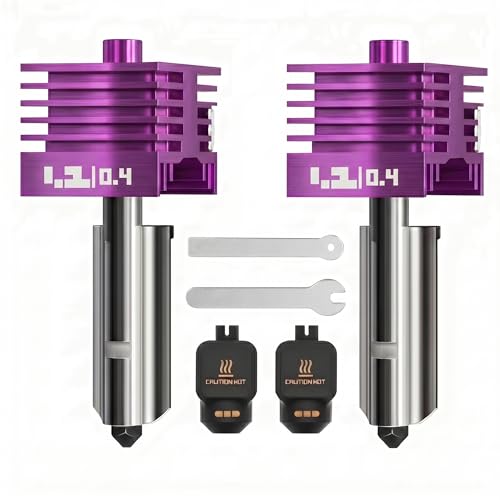 2PCS 0.4MM Hotend Kit for Bambu Lab P2S/H2D/H2C/H2S/X2D/A1/A2L/A1MINI - color: Purple, size: 0.4mm