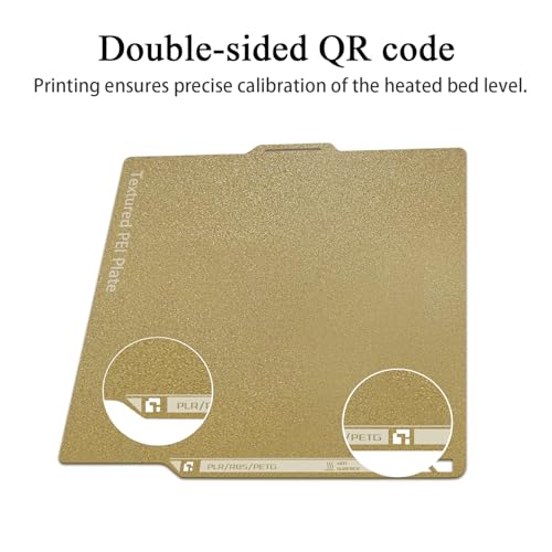 P2S Textured Build Plate with QR Code for P2S/X2D/P1S/P1P/A1/X1C - color: Gold-QR