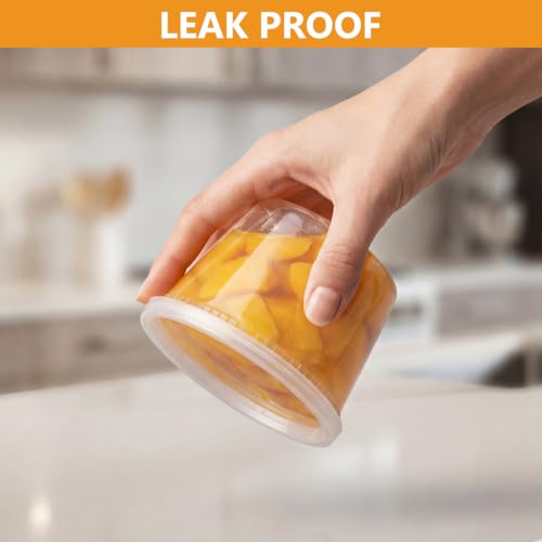 NESCCI 108 Sets (216-Piece) Deli Containers with Lids,16oz X 108 Set Each - size: 16oz X 108 Set
