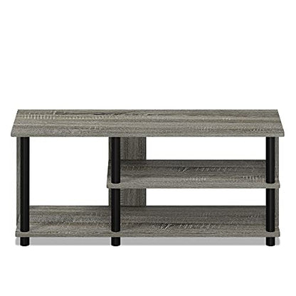 Furinno Turn-N-Tube Compact Multi Storage Shoe Rack, 35.2"W 3-Tier, French Oak Grey/Black - color: French Oak Grey/Black, size: 3-Tier, 35 Inch