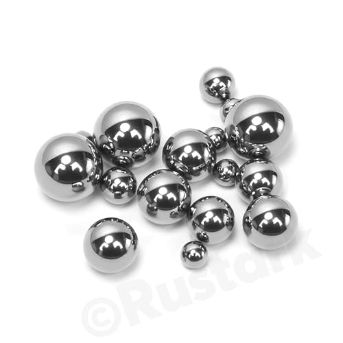620Pcs 6 Sizes 304 Stainless Steel Bicycle Bearing Balls Assortment Kit SAE Precision Solid Bearing Ball Industrial Brass Ball Spheres for Machinery Automotive - size: 620pcs 6 sizes