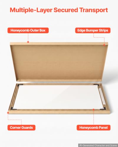 VEVOR Glass Dry Erase Board 72 x 48 in White Magnetic Whiteboard - color: White, size: 72"W x 48"H