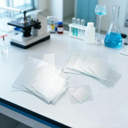 PATIKIL 50x75mm Glass Streak Plate, 6pcs Lab Glass Slides Microscope Glass Slides Optical Optically Clear Glass Slides Smooth Edges High Transparency Transparent Uniform Thickness - size: 50x75mm