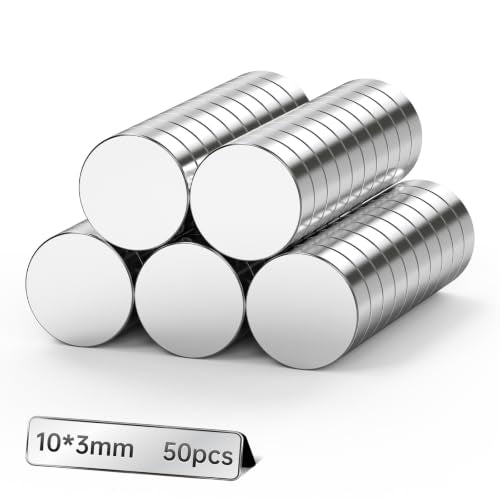 10x3mm Magnets for Crafts, 50PCS Small Strong Neodymium Magnets - size: 10x3mm 50PCS