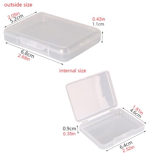 Gebildet 8 Pieces Mixed Sizes Rectangular Empty Mini Clear Plastic Organizer Storage Box Containers for Craft Projects - size: Mix