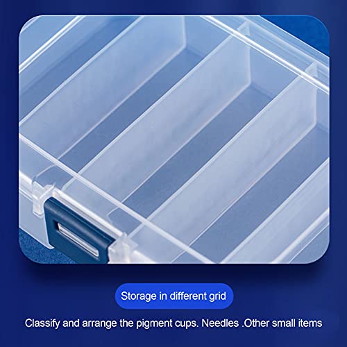 Yosoo Organizer Box, 5 Grids Clear Visible Plastic Accessories Compartment Transparent Container Dividers Craft Case with Adjustable for Beads Art DIY Crafts Jewelry Fishing Tackles Bead Storage