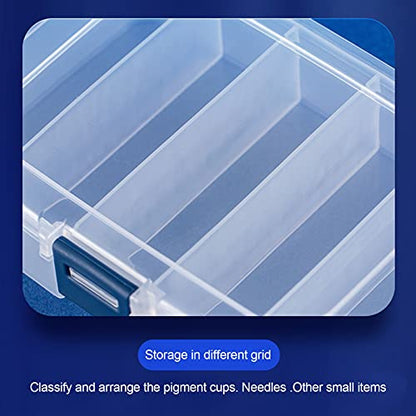 Yosoo Organizer Box, 5 Grids Clear Visible Plastic Accessories Compartment Transparent Container Dividers Craft Case with Adjustable for Beads Art DIY Crafts Jewelry Fishing Tackles Bead Storage