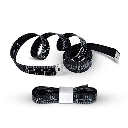 Set of 2 Soft Tape Measure, Black Color Sewing Tape Measure - size: 205cm / 80''